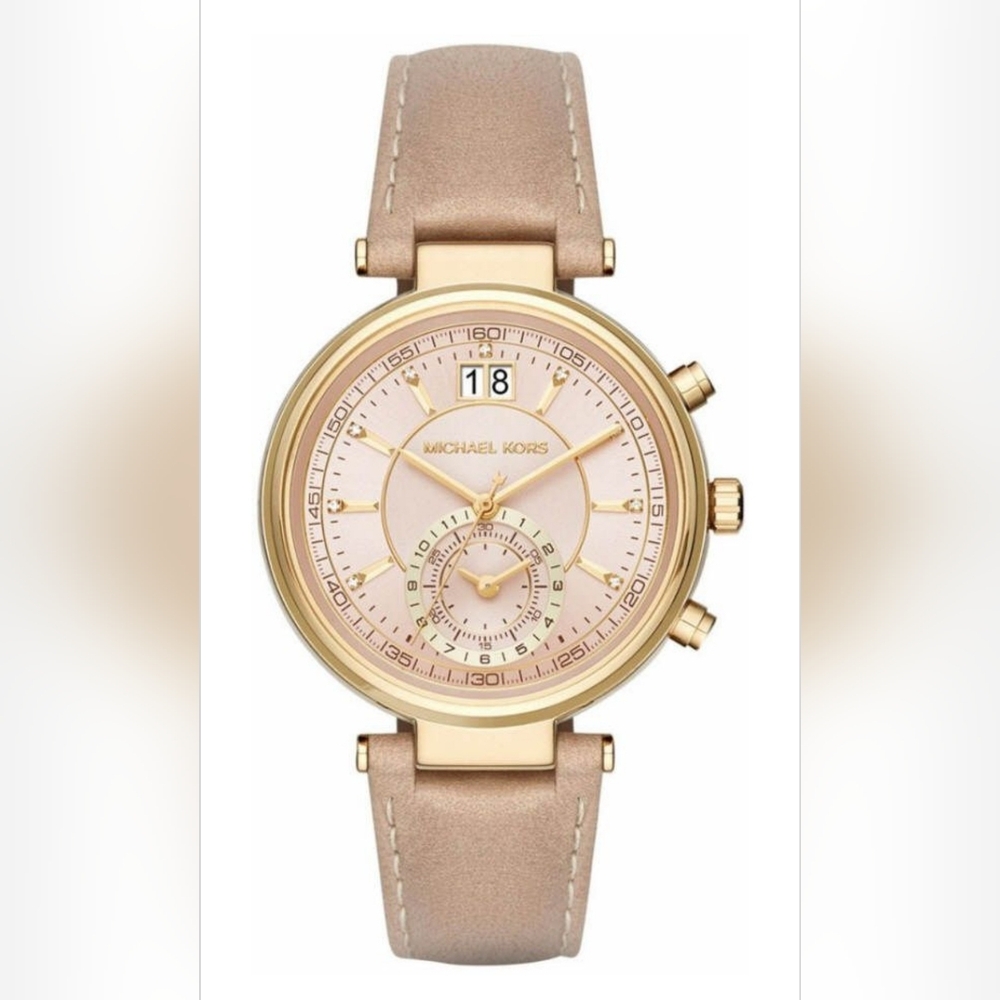 Michael Kors⁹ Sawyer Rose Gold Chronograph Watch